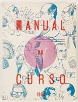 Lote 64 - MANUAL DO CURSO JURÍDICO DE 1959-1964 - AAVV, Lisboa, Faculdade de Direito da Universidade de Lisboa, 1964. Obra extremamente jocosa. Raríssimo. Extraordinárias caricaturas, nomeadamente do corpo docente, sob a temática das aves. Com dedicatória