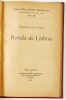 Lote 74 - RONDA DE LISBOA - Francisco de Castro, Lisboa, Edição e Oficinas da Empresa Diário de Notícias; Biblioteca Clássica Portuguesa, 1923. Muito invulgar. "A Ronda de Lisboa é das mais saborosas fontes de informação para os costumes e ridículos de me - 2