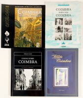 Lote 139 - COIMBRA NA BANDA DESENHADA; DA MINHA JANELA EM COIMBRA; COISAS SOBRE COIMBRA. O PICA E A BRIOSA; COIMBRA PARA SER COIMBRA. 4 OBRAS - João Paulo Paiva Boléo; João Miguel Lameiras; João Ramalho Santos, Porto, Edições Asa, 2003; Júlio Correia, Coi