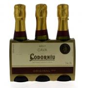 Lote 1841 - Três garrafas de Espumante, Codorníu, Brut Cava, (11,5% vol. - 20 cl).