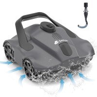 Lote 25 - Robot de piscina sem fios Seblub, 5200mAh, alimenta os motores de dupla tração para 130 minutos de limpeza intensa. Cobre piscinas até 100m², dispõe de estacionamento automático, ideal para uma manutenção eficaz da piscina. O artigo provém de um