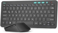 Lote 43 - Pack de dois conjuntos de teclado e rato sem fios Rii com conetividade 2.4G sem fios. Design compacto e ergonómico, compatível com computadores portáteis, PCs e smart TVs. Layout QWERTZ alemão, cor preta. Ideal para utilização portátil. O artigo