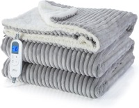 Lote 485 - YDW Heated Blanket, flannelette material, gray color. Features automatic shut-off, overheating protection, washable, and cuddly heating. Ideal for bed use. O artigo provém de uma encomenda não entregue ao cliente, está em estado novo, nunca usa