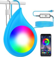 Lote 651 - Luzes de piscina LyLmLe 10W RGB LED com controlo de aplicação, submersíveis, à prova de água IP68, mudança de cor, ajustáveis, 12V. Possui ímanes para facilitar a colocação. Ideal para iluminação de piscinas. O artigo provém de uma encomenda nã