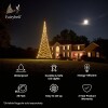 Lote 4 - Árvore de Natal LED Fairybell para exterior: 3 metros de altura com 480 LEDs brancos quentes, incluindo um poste, concebida para um espetáculo festivo com um efeito cintilante. Ideal para decorar jardins ou espaços exteriores. O artigo provém de - 2