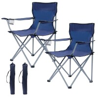 Lote 42 - AMHANCIBLE 2-Pack Folding Camping Chairs, cadeiras de pesca de encosto alto com suportes para copos, apoios para braços e saco de transporte. Leves e portáteis, suportam até 150 kg. O artigo provém de uma encomenda não entregue ao cliente, está 