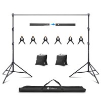 Lote 55 - Potaeco 2.8x3M Backdrop Support Kit, ajustável com 6 grampos de mola e 2 sacos de areia, ideal para estúdios de fotografia, festas e casamentos. O artigo provém de uma encomenda não entregue ao cliente, está em estado novo, nunca usado, sendo ve