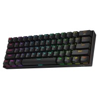 Lote 63 - Teclado mecânico Redragon K530 Pro Draconic 60%, 61 teclas, hot-swappable, RGB, com/sem fios 2,4GHz, interruptores tácteis castanhos, compatível com Windows, Mac e Android. Teclado mecânico Redragon K530 Pro Draconic 60%, 61 teclas, hot-swappabl