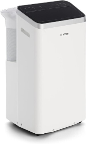 Lote 124 - Bosch Cool 4000 Portable AC - 3 em 1: Ar condicionado, desumidificador, ventoinha, 2,6 kW para divisões até 35m². Possui os modos Auto, Silencioso e Dormir. Eficiência energética de classe A+. Capacidade de desumidificação de 50L. Dimensões: 46