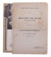 Lote 101 - PAUTAS DE MÚSICA - Conjunto de 3 pautas de música com os títulos "Oração do anjo", "Ó mãe celeste" e "Cânticos para o natal". Nota: com sinais de uso e armazenamento