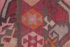 Lote 90 - TAPETE KILIM KARABAHK DA RÚSSIA (5.90M2) - Kilim antigo (Séc. XIX) em lã pura feito á mão. Tapete policromado de cores vivas e vibrantes decorado com padrão geométrica estilizado e profuso. Selo antigo. Dim. 321x184cm. Nota: Sinais do tempo, fa - 4