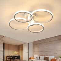 Lote 46 - Candeeiro de teto LED SENQIU 48W, 5400LM, design acrílico redondo moderno, branco quente 3000K, ideal para quarto, sala de estar, cozinha ou sala de jantar. O artigo provém de uma encomenda não entregue ao cliente, está em estado novo, nunca usa