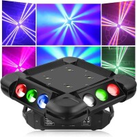 Lote 177 - UKing 12 LED 150W beam stage light, RGBW, 16CH DMX, ativação automática de música, efeito estroboscópico, para festas, DJ, bar e iluminação de palco. O artigo provém de uma encomenda não entregue ao cliente, está em estado novo, nunca usado, se