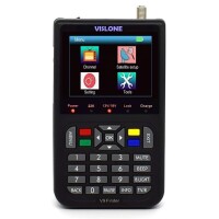 Lote 211 - Vislone V9 Satellite Finder, ecrã LCD de 3,5 polegadas, medidor digital de satélites para um alinhamento preciso do sinal de satélite, inclui manual do utilizador em alemão. O artigo provém de uma encomenda não entregue ao cliente, está em esta