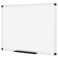 Lote 343 - Quadro branco magnético VIZ-PRO com moldura de alumínio prateado, 90x60 cm. O artigo provém de uma encomenda não entregue ao cliente, está em estado novo, nunca usado, sendo vendido no estado em que se encontra, sem garantia de funcionamento. A