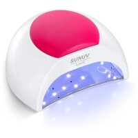 Lote 395 - SUNUV Professional LED UV Nail Lamp, secador de unhas de gel com 4 modos de tempo: 10s, 30s, 60s e 90s. Material: ABS, Branco, 810g, Fonte de energia eléctrica com fios. O artigo provém de uma encomenda não entregue ao cliente, está em estado n