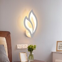 Lote 399 - SENQIU LED wall light 13W, modern flower-shaped design, 1500LM 3000K warm white, made of acrylic, ideal for hallway, bedroom and living room. O artigo provém de uma encomenda não entregue ao cliente, está em estado novo, nunca usado, sendo vend