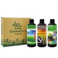 Lote 411 - Nortembio Garden Box, um pacote completo de jardinagem urbana com redutor de pH orgânico, ativador de nutrientes e estimulador de crescimento. Ideal para cultivo no interior e exterior, potenciando o sabor e o aroma. Inclui um livro eletrónico.