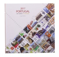 Lote 50 - “2017, PORTUGAL EM SELOS", LIVRO FILATÉLICO - Edição dos CTT Correios de Portugal, texto Jorge M.Martins, edição bilingue (português/inglês), numerado (04555), encadernação de capa dura