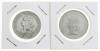 Lote 75 - ANGOLA, MOEDAS DE 50 CENTAVOS, ANOS 1923 E 1928 - 2 moedas da República Portuguesa de Angola sendo 1 moeda de 1923 em cuproníquel e 1 moeda de 19278 em alpaca. Dim: 31 mm (diâmetro). Nota: sem classificação atribuída pela Oportunity Leilões, cab - 3