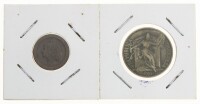 Lote 132 - PORTUGAL, MOEDAS - 2 moedas da República Portuguesa sendo 1 moeda de 5 Centavos em bronze de 1927 e 1 moeda de 1 Escudo bronze e alumínio de 1924. Dim: 19 mm e 27 mm (diâmetro respectivamente). Nota: sem classificação atribuída pela Oportunity 