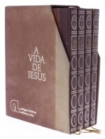 Lote 51 - A VIDA DE JESUS, COLECÇÃO - 4 Volumes. Por Raul Correia, Amigos do Livro Editores. Encadernações cartonadas, com caixa arquivadora. Dim: 27x21 cm