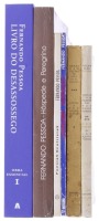 Lote 173 - FERNANDO PESSOA E MÁRIO DE SÁ-CARNEIRO, LIVROS - 6 Volumes. Por Fernando Pessoa, "O Banqueiro Anarquista", "Mensagem", "Poesias Ocultistas", "Livro do Desassossego", "Hóspede e Peregrino" e "Cartas a Fernando Pessoa" por Mário de Sá-Carneiro. E