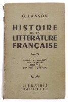 Lote 192 - HISTOIRE DE LA LITTÉRATURE FRANÇAISE, LIVRO - Por G. Lanson, Librairie Hachette, 1952. Encadernação cartonada. Dim: 19x12 cm. Nota: sinais de manuseamento