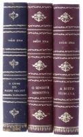 Lote 282 - EMÍLIO ZOLA, LIVROS - 3 Volumes. Emílio Zola, Livraria Editora Guimarães e Cª, composto por "O Crime do Padre Mouret", "O Senhor Ministro" e "A Besta Humana". Encadernações cartonadas. Dim: 19x12 cm. Nota: sinais de manuseamento