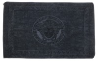 Lote 3 - VERSACE HOME COLLECTION, TOALHA DE BANHO - Made in Italy, toalha de banho em tecido turco preto, padrão "Medusa". Modelo com pvp de € 360. Dim: 74x120 cm