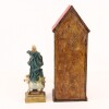 Lote 12 - ORATÓRIO COM NOSSA SENHORA - Oratório em madeira Com escultura representando Nossa Senhora em marfinite policromada e dourada. Dim: 38x14x12 cm (oratório) e 23 cm (Nossa Senhora= - 4