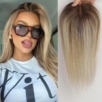 Lote 7 - Toupees HAIR TOPPER, 100% cabelo humano, alta qualidade. Modelo da foto, podendo variar ligeiramente na tonalidade. O artigo provém de uma encomenda não entregue ao cliente, encontra-se em estado novo, nunca usado, sendo vendido no estado em que 