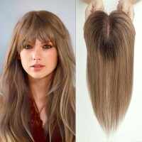 Lote 35 - Toupees HAIR TOPPER, 100% cabelo humano, alta qualidade. Modelo da foto, podendo variar ligeiramente na tonalidade. O artigo provém de uma encomenda não entregue ao cliente, encontra-se em estado novo, nunca usado, sendo vendido no estado em que