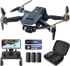 Lote 22 - Drone CHUBORY A77 com motor sem escovas, 84 minutos de voo, vídeo 4K, fotografias de 8,3 MP, conetividade Wi-Fi, Follow Me e auto-hover. Fácil de utilizar para principiantes e leve, com 180 g. O artigo provém de uma encomenda não entregue ao cli