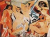 Lote 30 - LES DEMOISELLES D`AVIGNON - Impresão decorativa sobre tela plástica de uma obra de Picasso. Dim: mancha 30x40 cm - 3