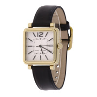 Lote 61 - MARC JACOBS, RELÓGIO DE PULSO - Modelo MJ1437. Caixa em aço dourado com 30 mm e bracelete em pele. Movimento de quartzo. Mostrador com numeração árabe e marcadores. Relógio idêntico à venda por € 279. Nota: a funcionar. Consultar valor indicativ