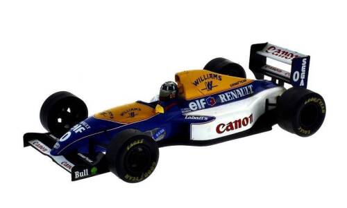 Lote 86 - Miniatura automóvel Williams Renault FW 14, do fabricante Onyx. Dim: 17 cm.