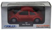 Lote 37 - Miniatura da colecção "WELLY" - "VW BEETLE" de cor vermelho em metal - novo c/caixa- Escala 1/38 .