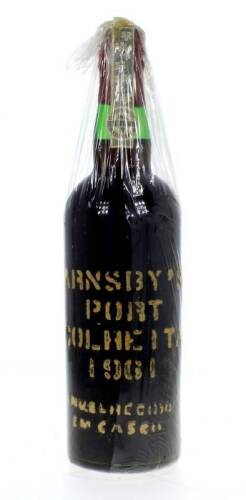 Lote 1186 - Garrafa de Vinho do Porto, Arnsby`s, Colheita 1961, (20,4% vol. - 75 cl). Nota: À venda em sites da especialidade com P.V.P. de 364,89 € - http://www.winespiritus.com/pt/vinho-do-porto-madeira-e-moscatel/690-arnsbys-port-colheita-1961-vinho-do