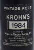 Lote 1260 - Garrafa de Vinho do Porto, Krohn´s, Vintage Colheita 1984, Wiese & Krohn, (750ml-20,5%vol). Nota: À venda em site da especialidade €67,50 - http://www.garrafeiranacional.com/1984-krohn-vintage-porto.html , Lacre ligeiramente danificado e ligei - 4