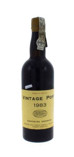 Lote 1272 - Garrafa de Vinho do Porto, Borges, Colheita 1983, Vintage Port, Portwine Growers, Vinhos Borges & Irmão, (750ml). Nota: À venda em site da especialidade €64,50 - http://www.garrafeiranacional.com/1983-borges-vintage-porto.html