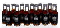 Lote 1671 - Doze garrafas miniatura de Rum, Ron Briganti, De Luxe, Dark Rum, Londres, (5cl-40%vol).